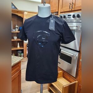 Fried Denim Designer Short Sleeve Crew Neck Black Shirt In Size Small